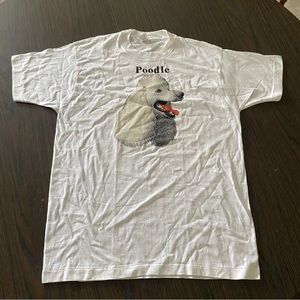 Poodle 1990s cute dog shirt deadstock